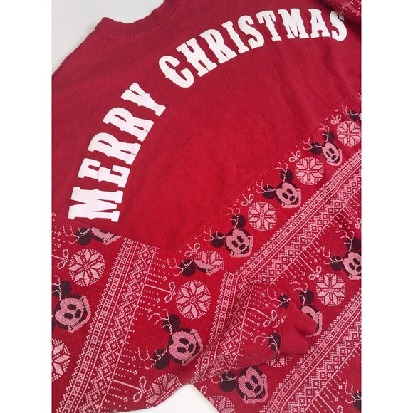 Disney Parks Spirit Jersey Adult Red Merry Christmas Mickey Mouse Disneyland XXL - Picture 2 of 6